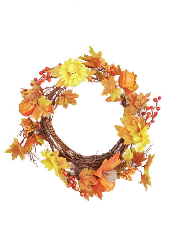 Věnec podzimní 40cm - dýně, slunečnice - Dekorace a domácnost Dekorace Ostatní